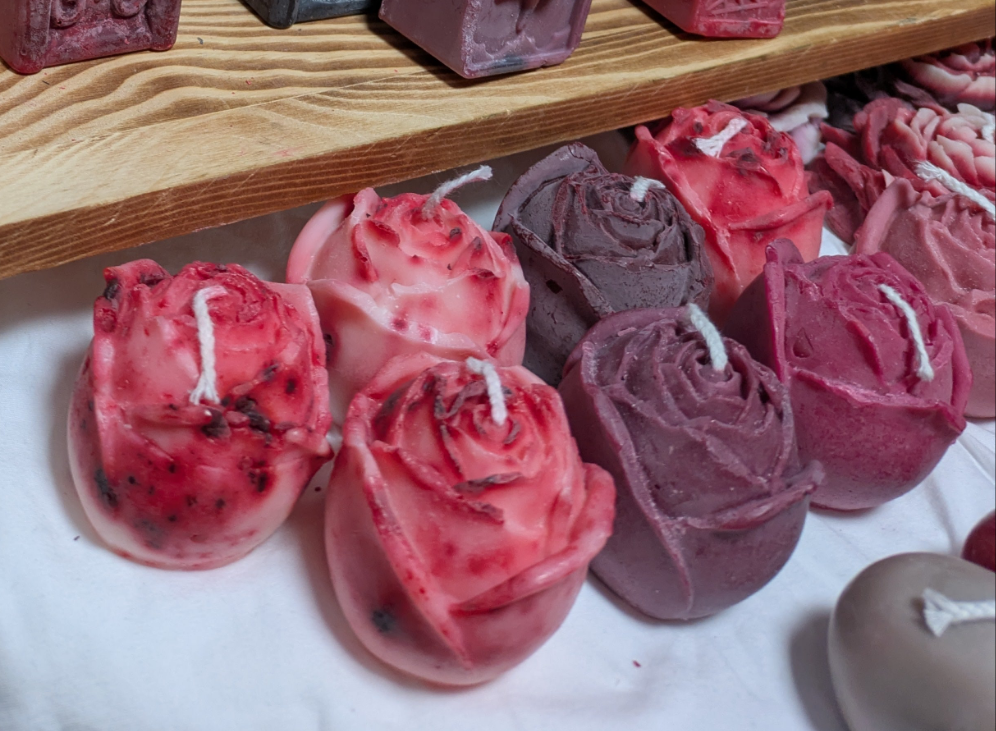 Painted Roses - Statement Candle Decor