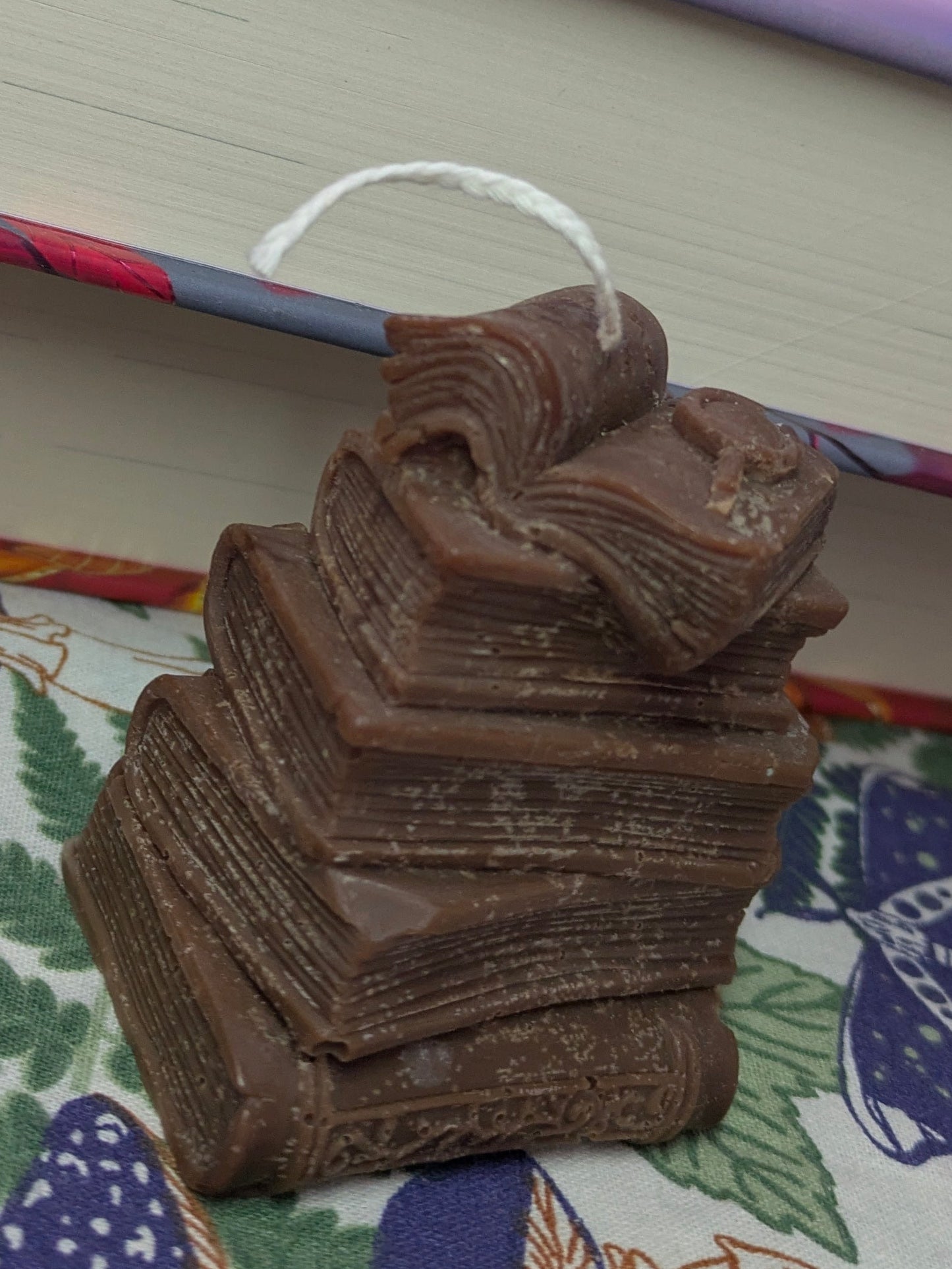 Book Stack Ornamental Candle