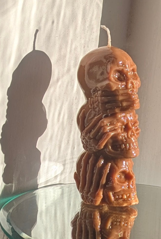 Rust 3 Skull Stack - Gloss Candle