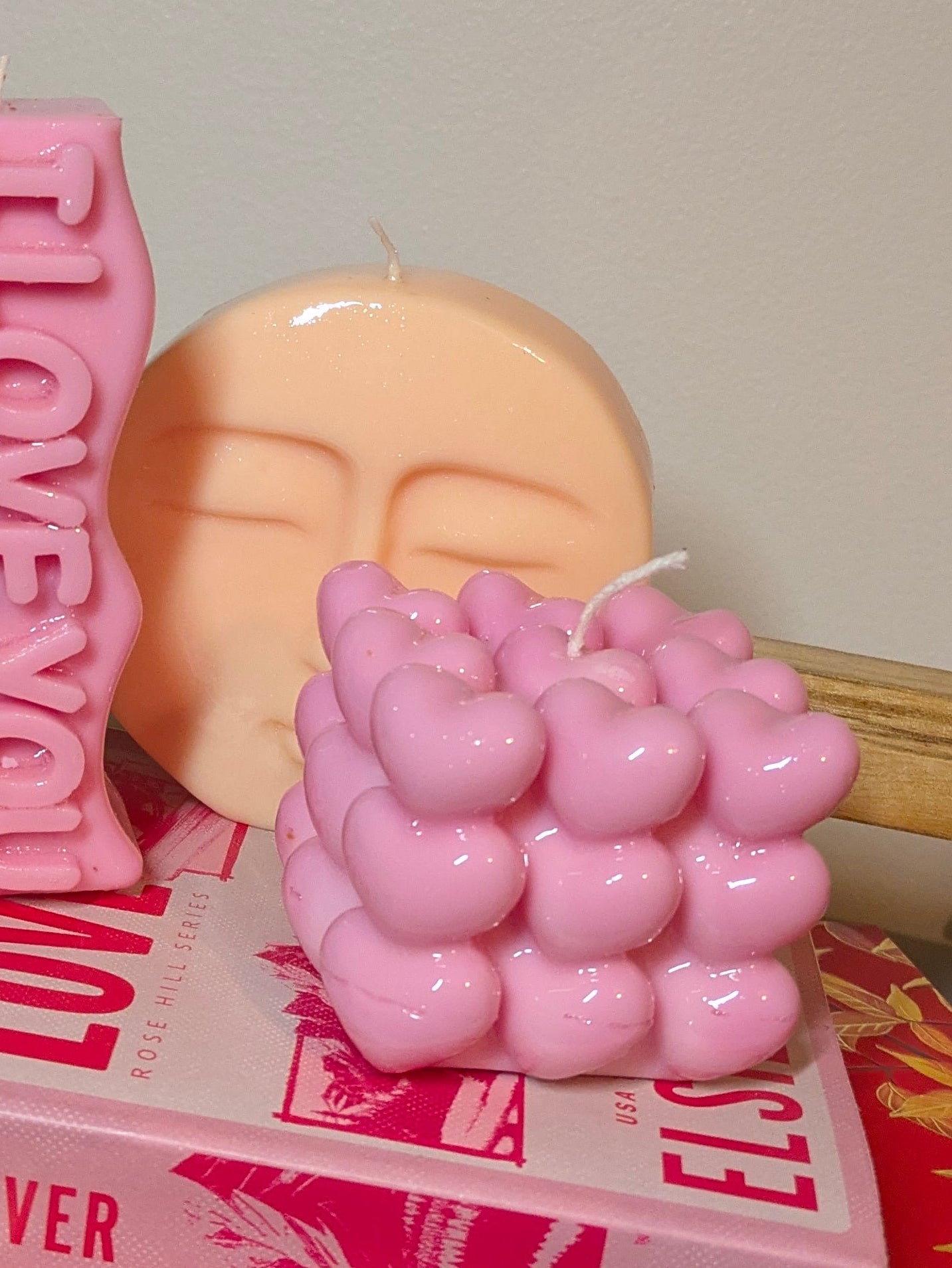 Glossed Bubble Heart Candles - Valentine's Collection - VitaUnlimited