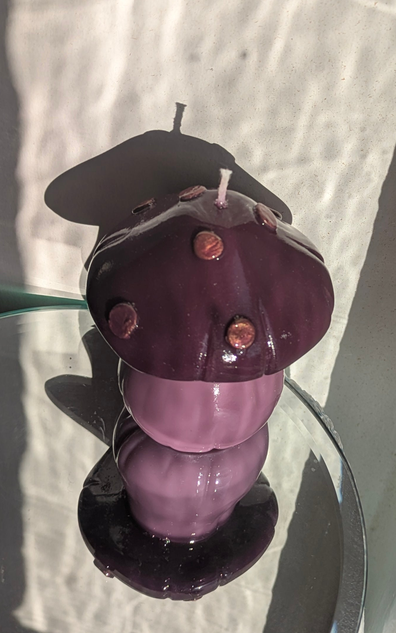 Medium Purple Mushroom - Gloss Candle