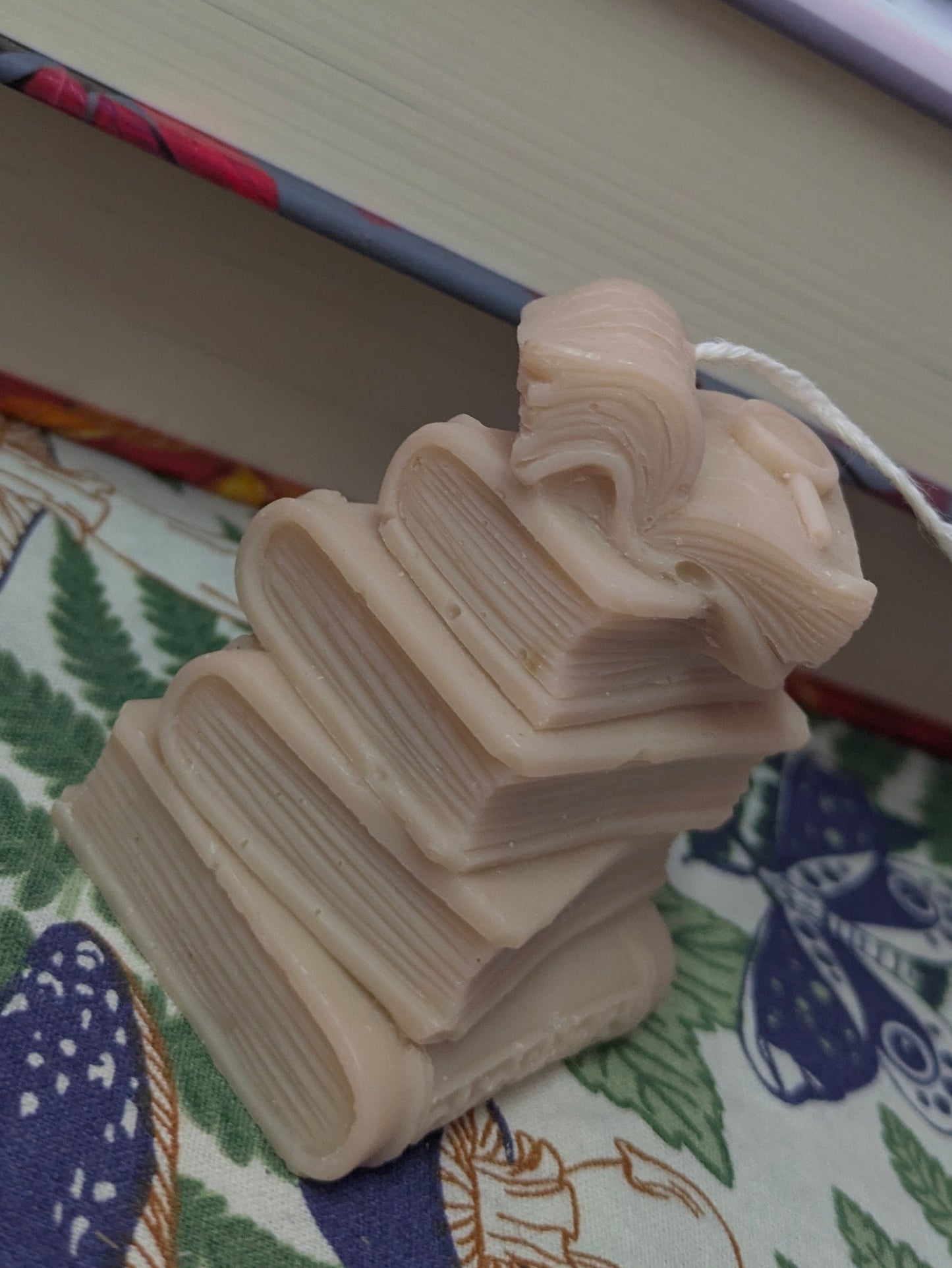 Book Stack Ornamental Candle