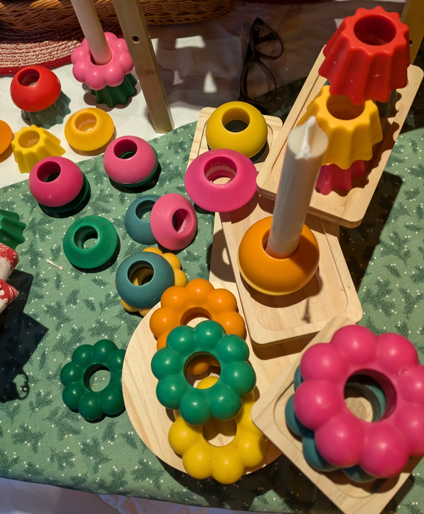 Stackable wax blocks for Pillar Candle - non scented