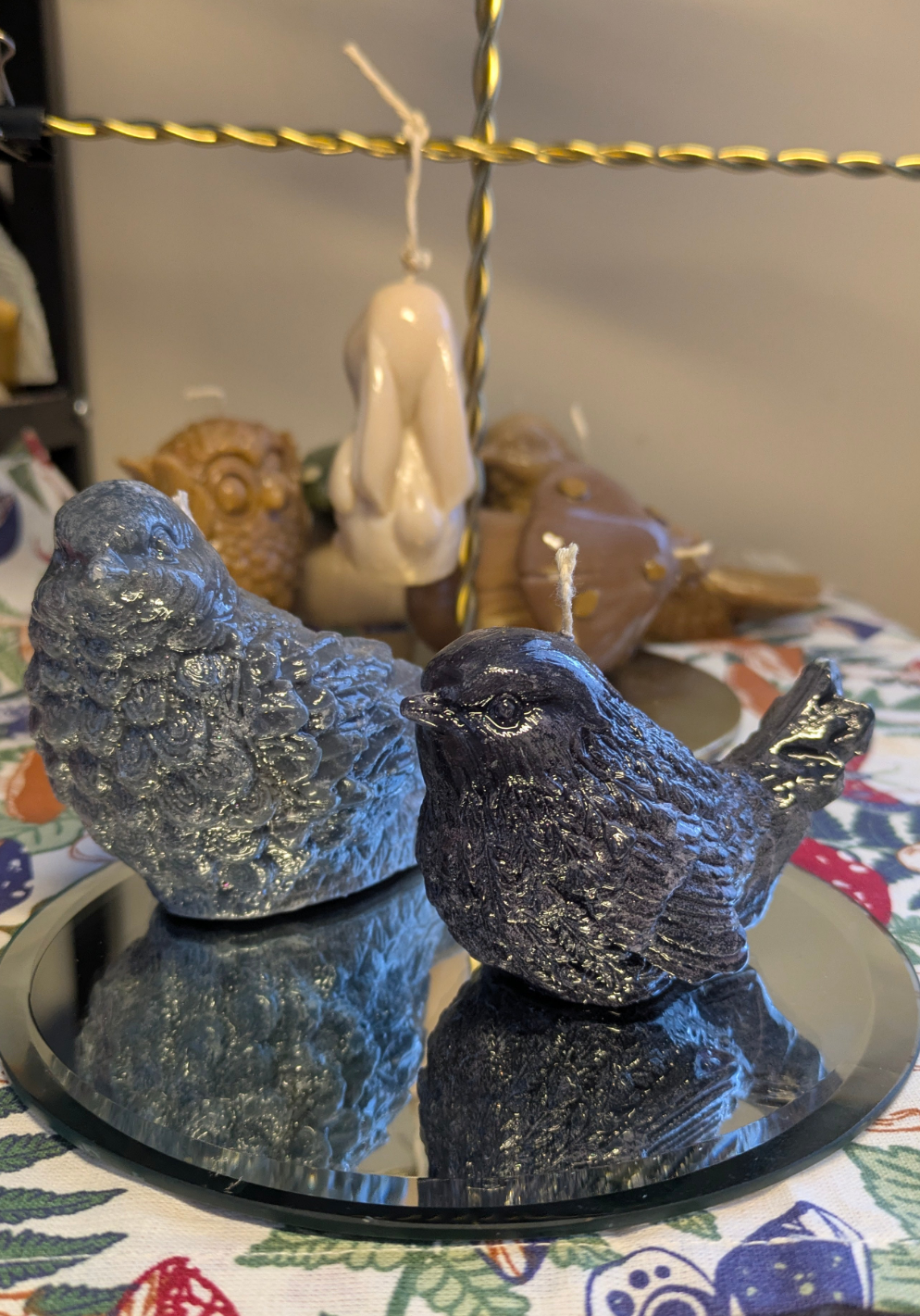 Small Black Stirling Bird - Gloss Candle - VitaUnlimited