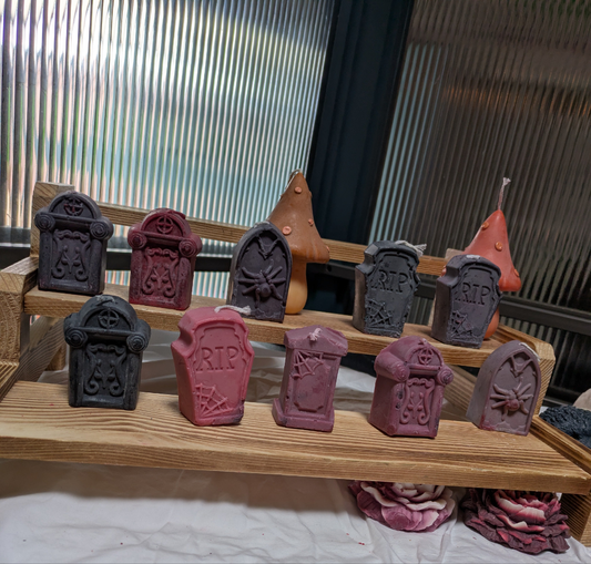 Distressed Headstones  - statement candle Decor