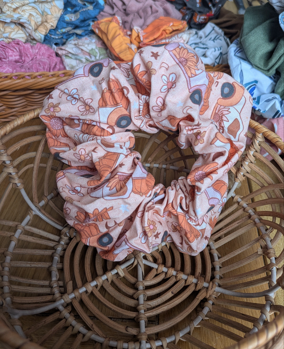 XL Autumn/Halloween Scrunchies/Bun Toppers