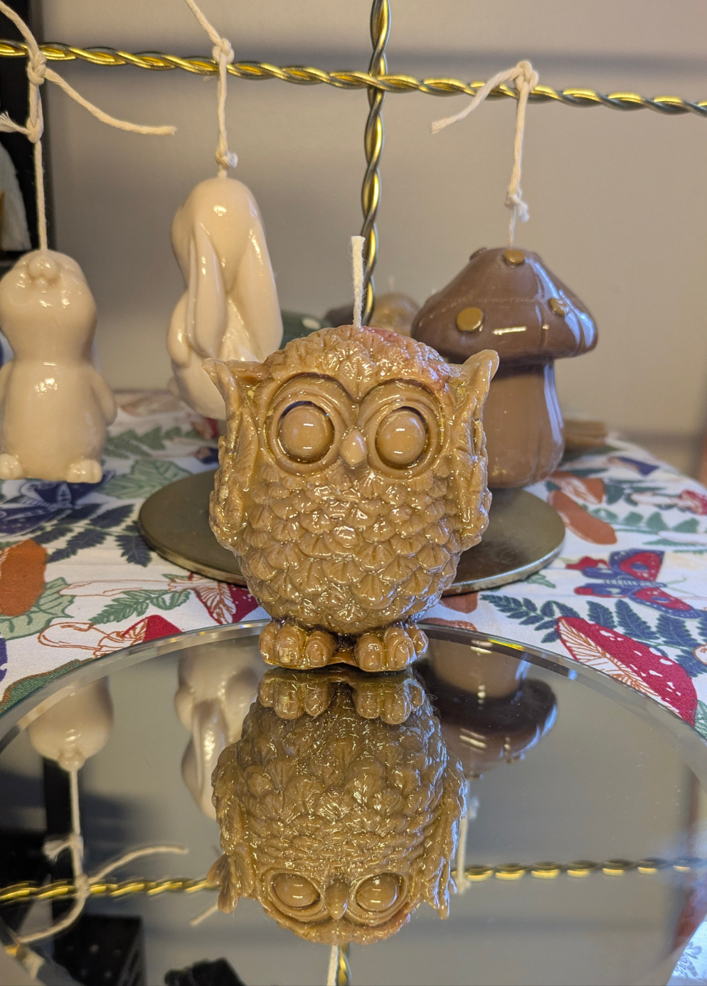 Watchful Brown Owl - Gloss Candle - VitaUnlimited