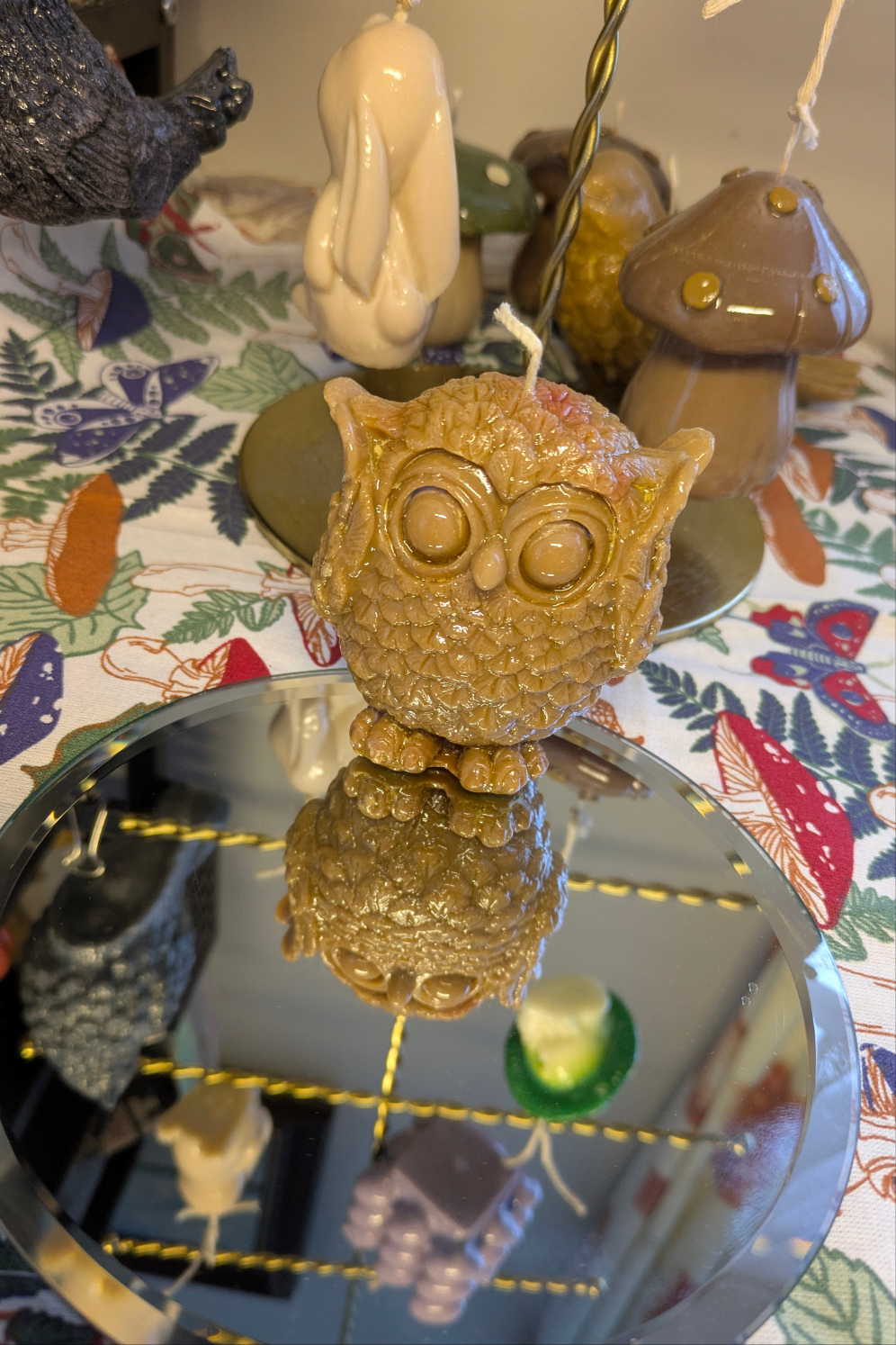 Watchful Brown Owl - Gloss Candle - VitaUnlimited