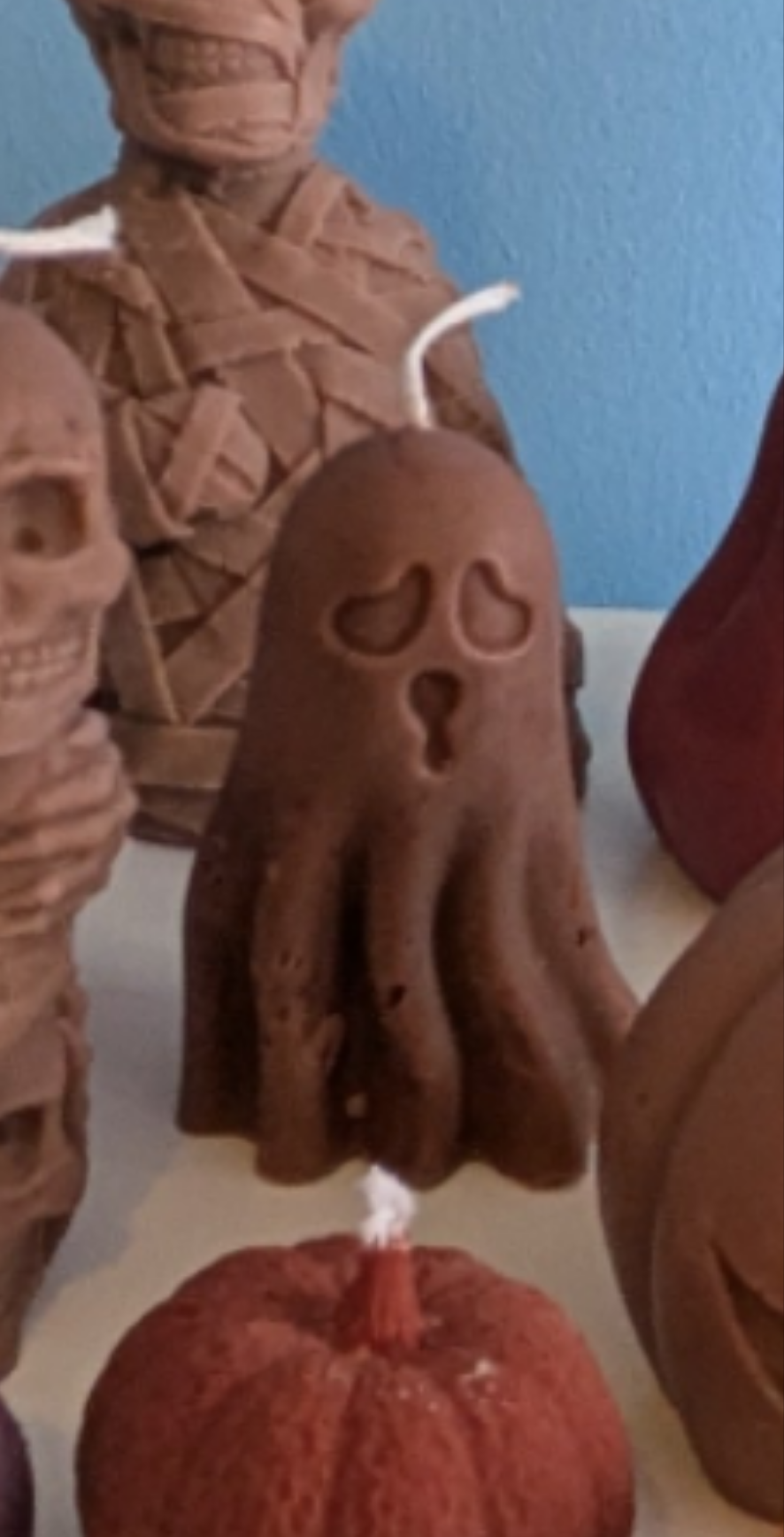 Upcycled wax -  Autumn Halloween Candles