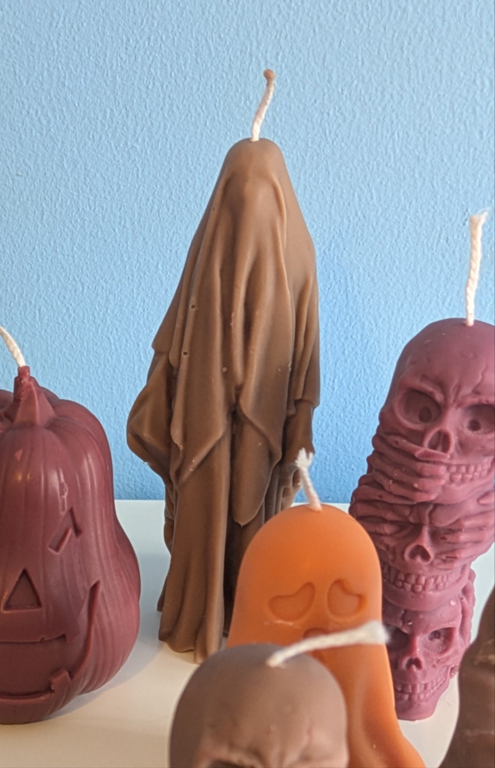 Upcycled wax -  Autumn Halloween Candles