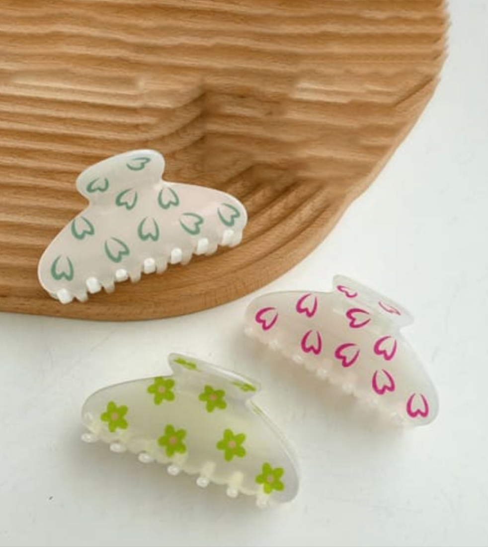 Summer Patterned Hair Claws