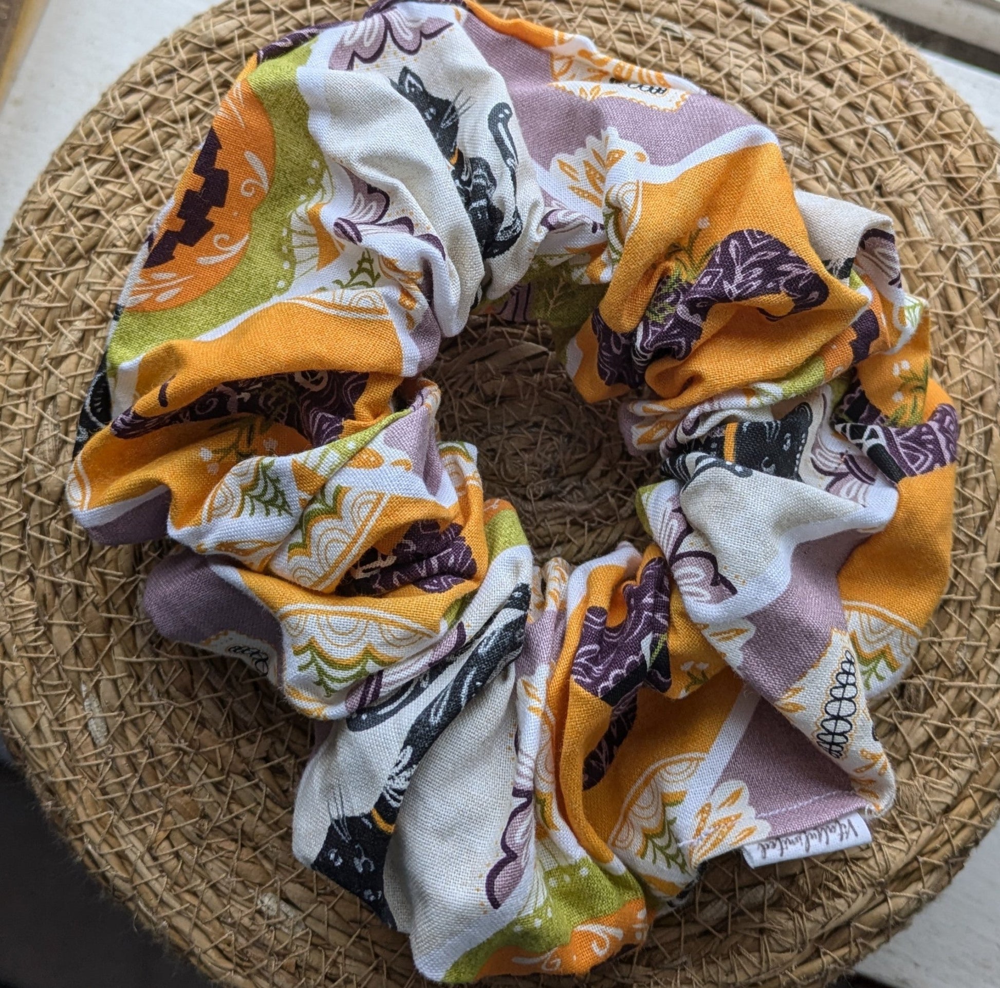 Autumn Halloween Large Hair Scrunchies - VitaUnlimited