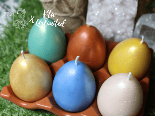 Egg Tray Candle Set - Artemis Rising X Vita Unlimited - VitaUnlimited