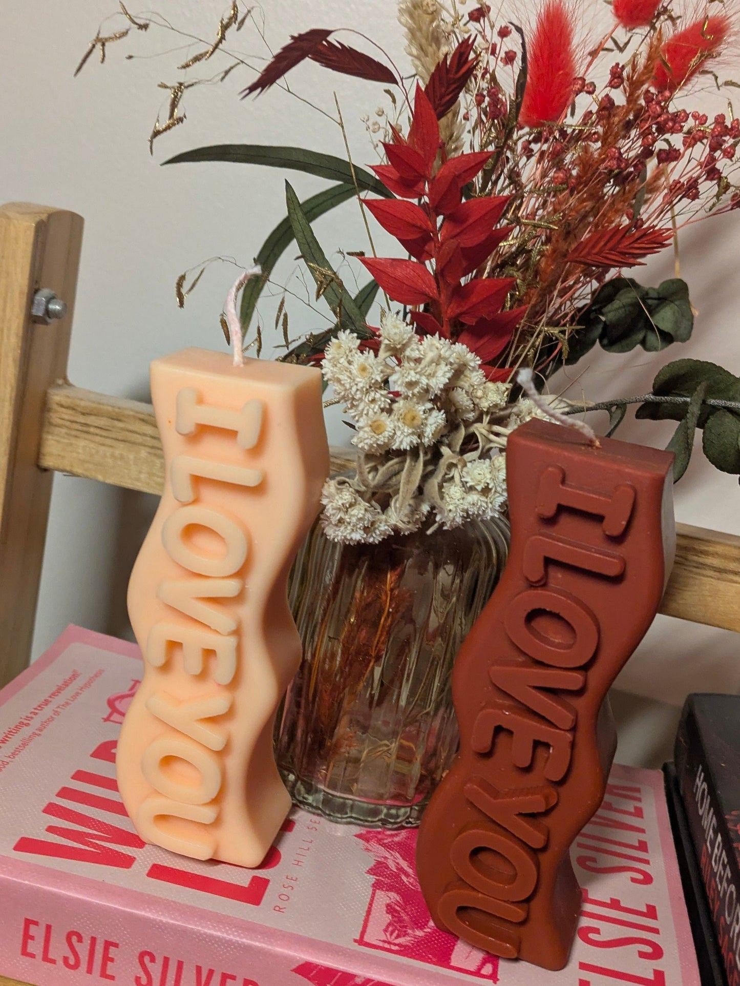 Love Pillar Candles - Valentine's Collection - VitaUnlimited