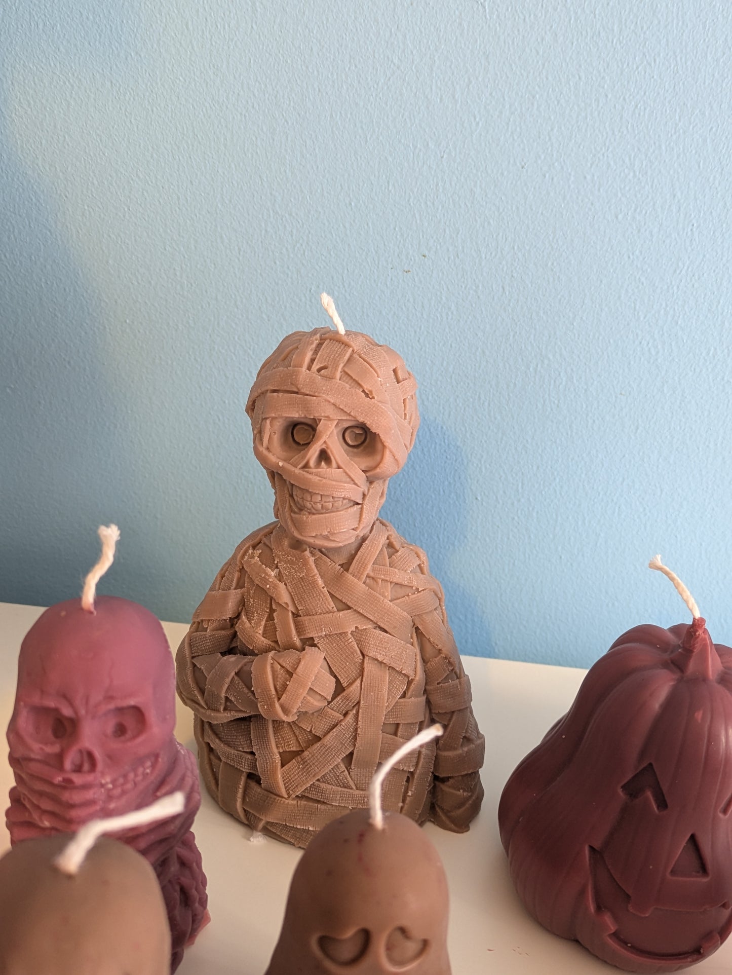 Upcycled wax -  Autumn Halloween Candles