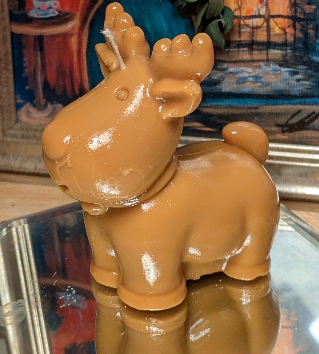 Gloss Finish Cute 3D Reindeer Candle – Brown (Trial Batch) - VitaUnlimited