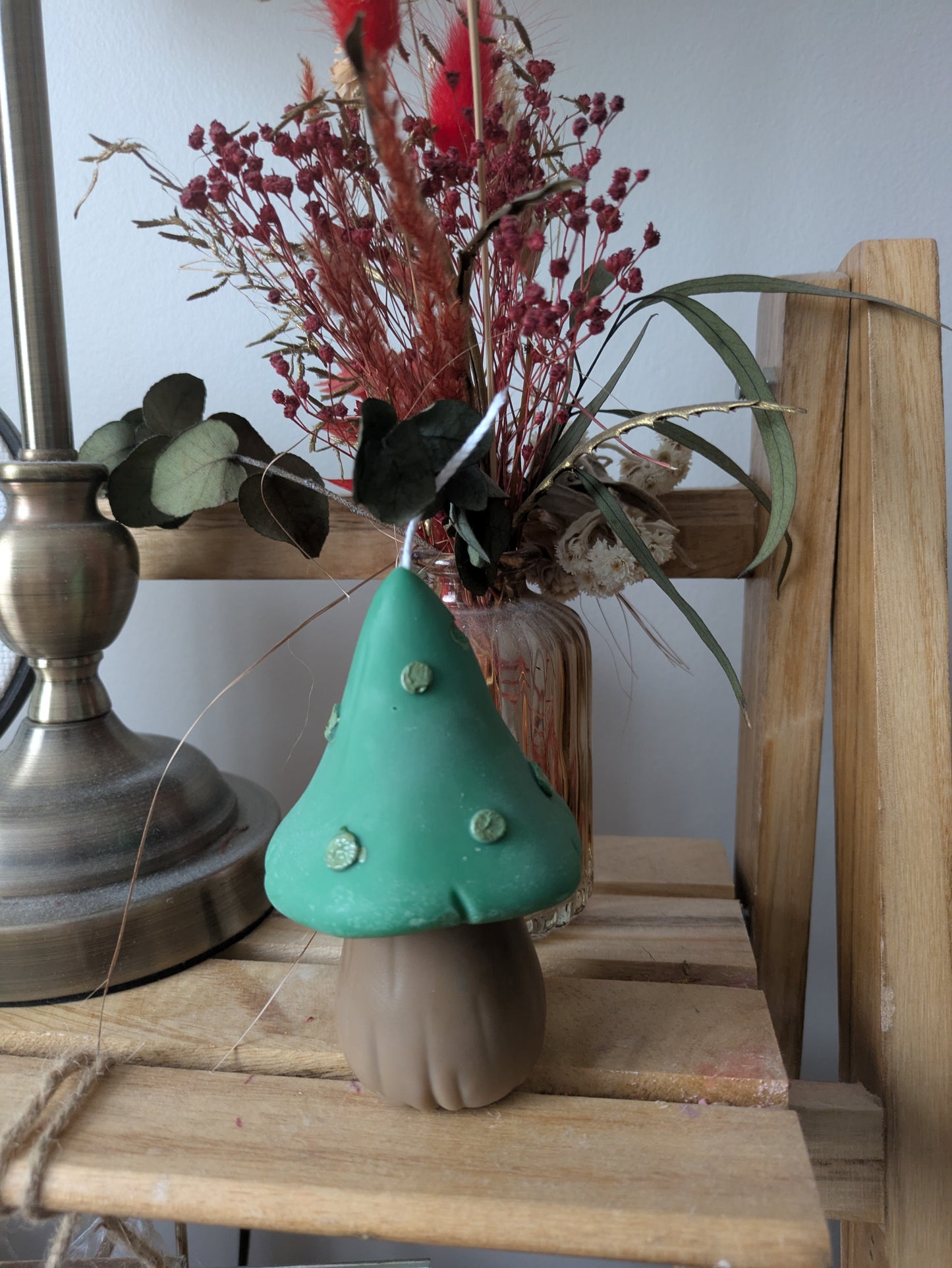 Green Mushroom Candles - Autumn Decor (reclaimed collection)