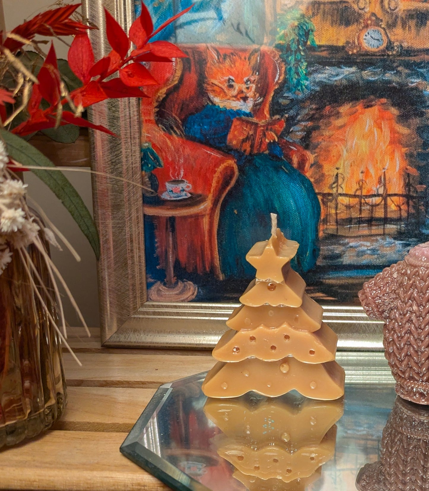 Gloss Finish Christmas Tree Candle – Brown (Trial Batch) - VitaUnlimited