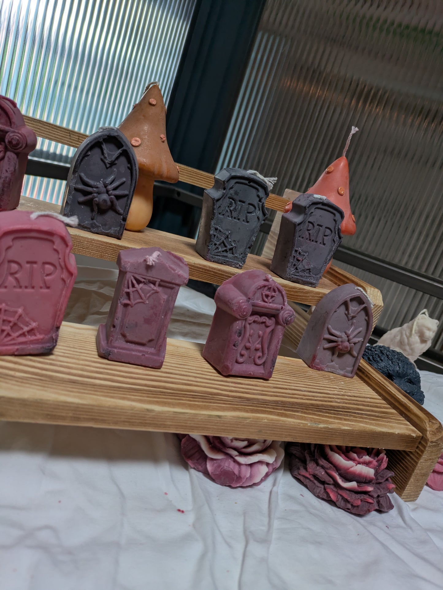 Distressed Headstones  - statement candle Decor