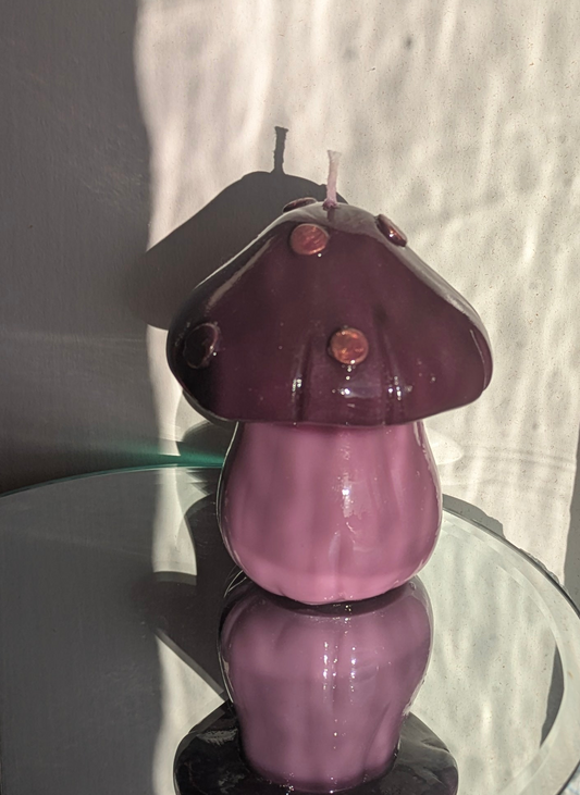 Medium Purple Mushroom - Gloss Candle