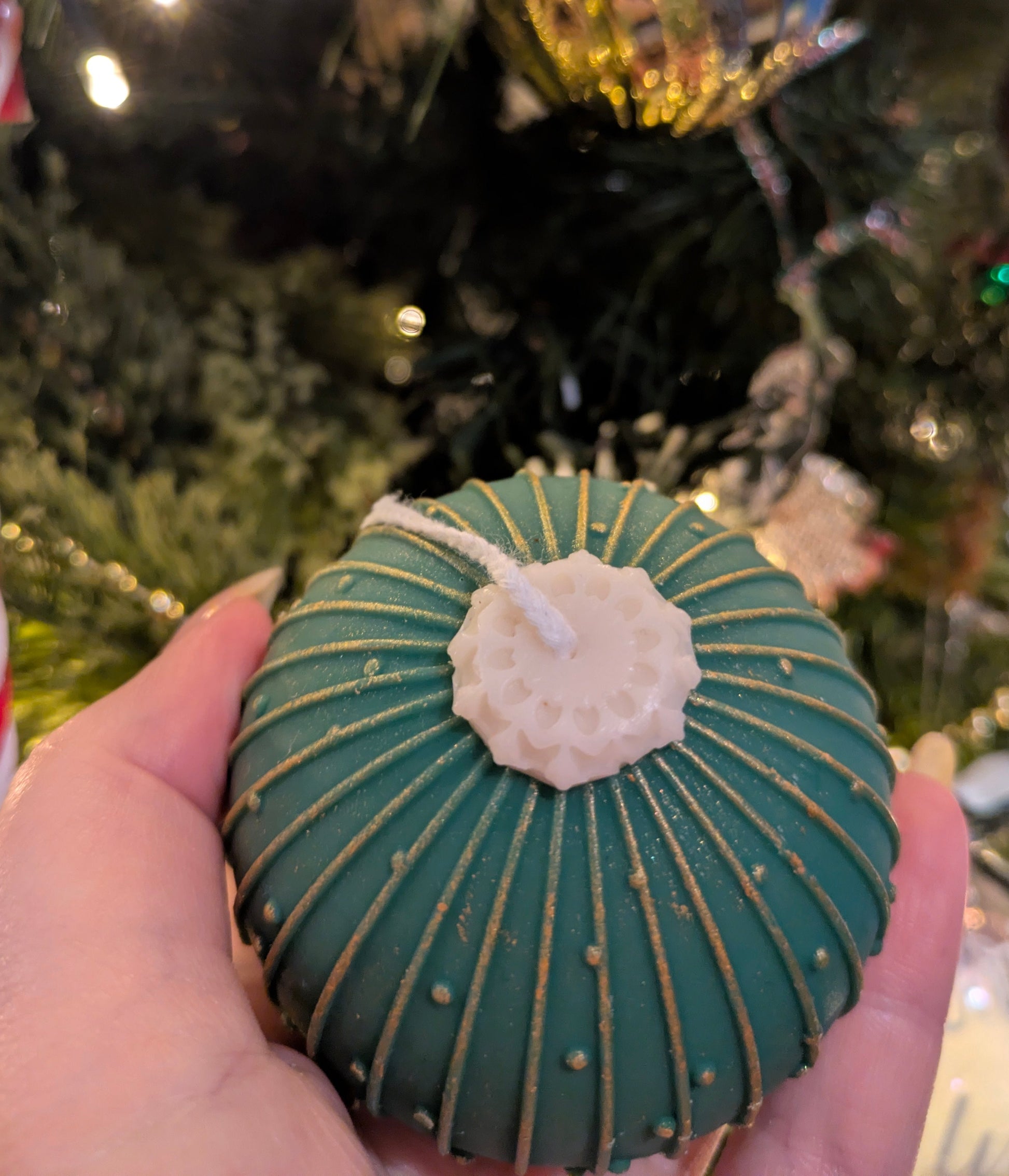 Christmas Vintage Bauble Candles - Gold Dust - VitaUnlimited