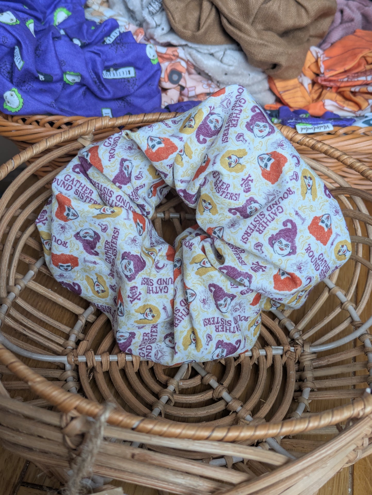 XL Autumn/Halloween Scrunchies/Bun Toppers