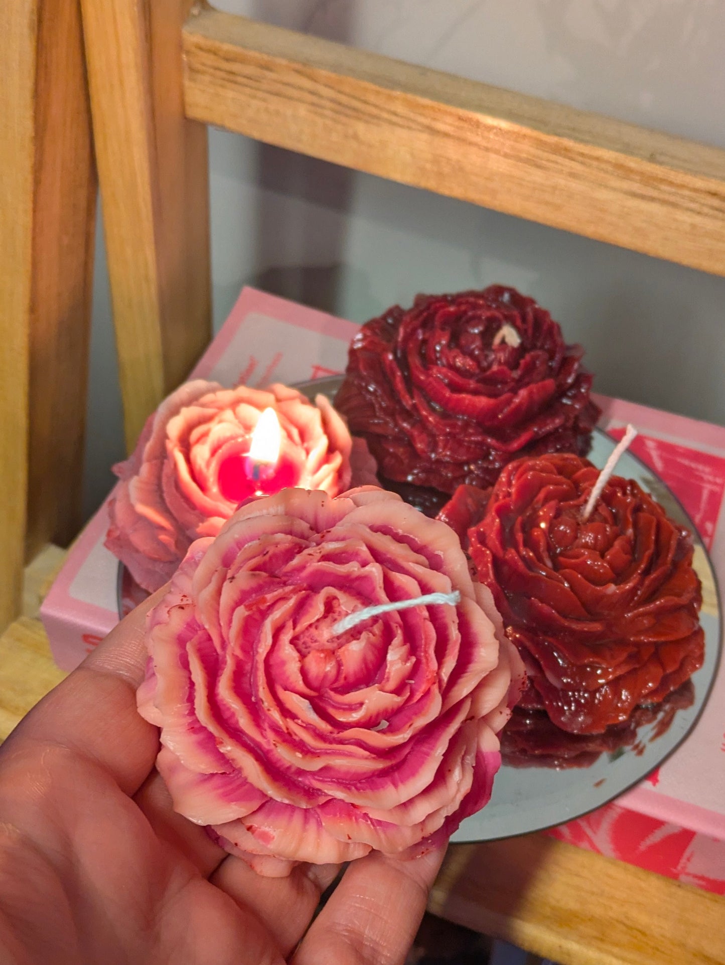 Peony Candles - Valentine's Collection - VitaUnlimited