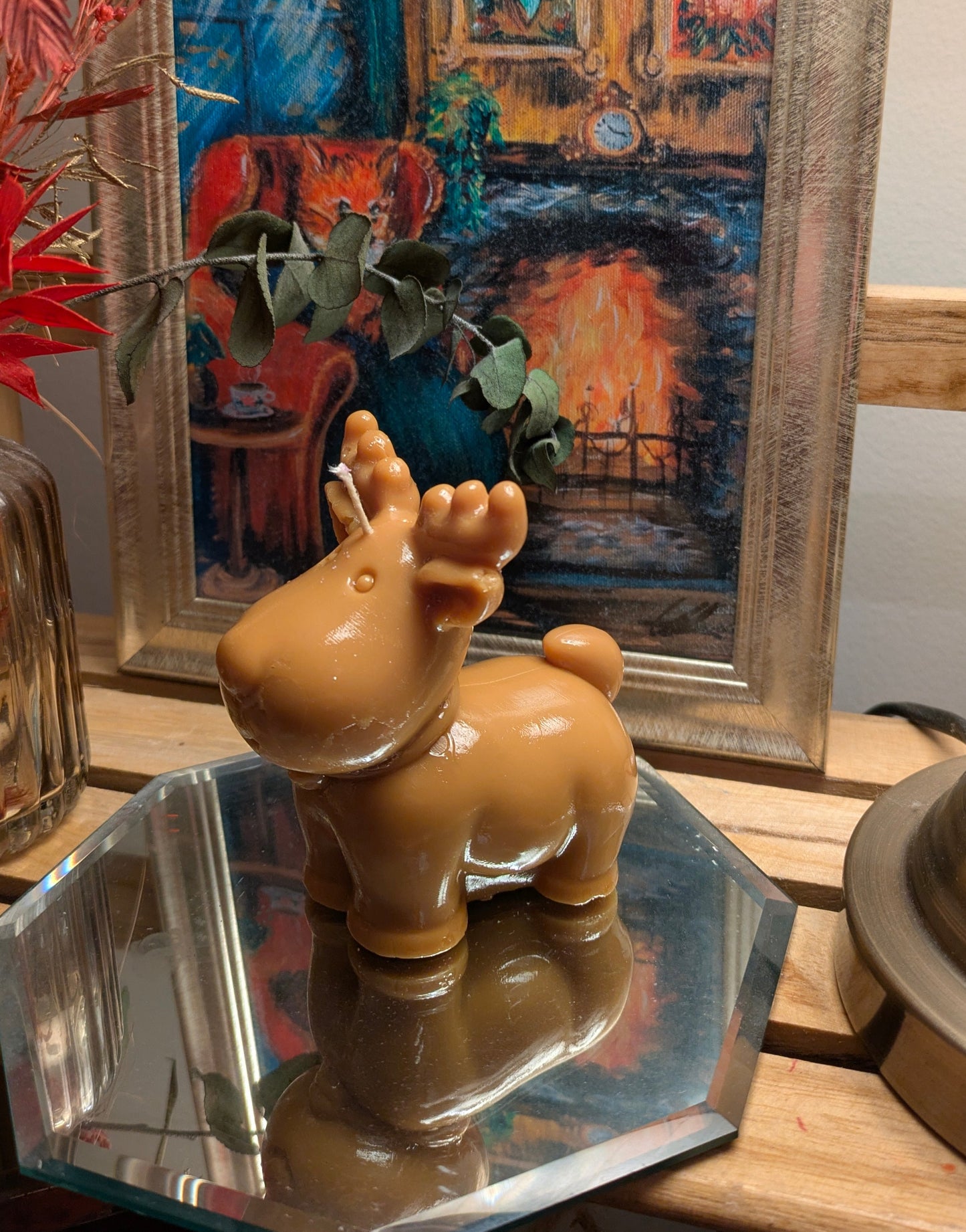 Gloss Finish Cute 3D Reindeer Candle – Brown (Trial Batch) - VitaUnlimited