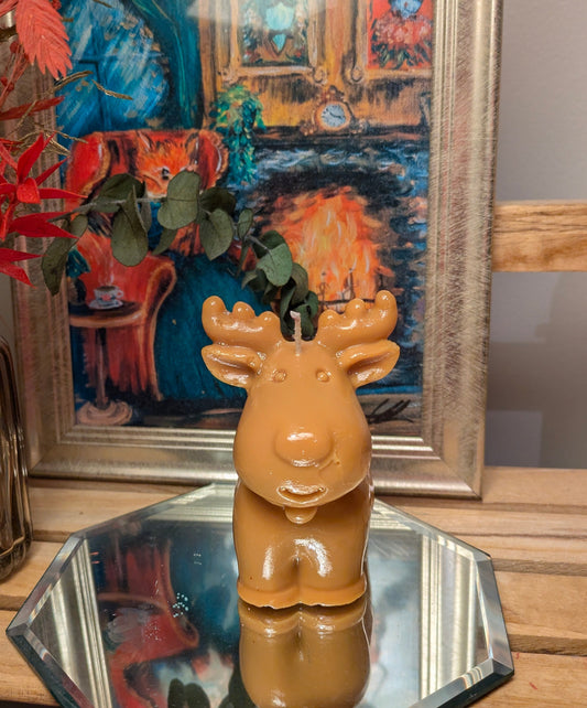 Gloss Finish Cute 3D Reindeer Candle – Brown (Trial Batch) - VitaUnlimited