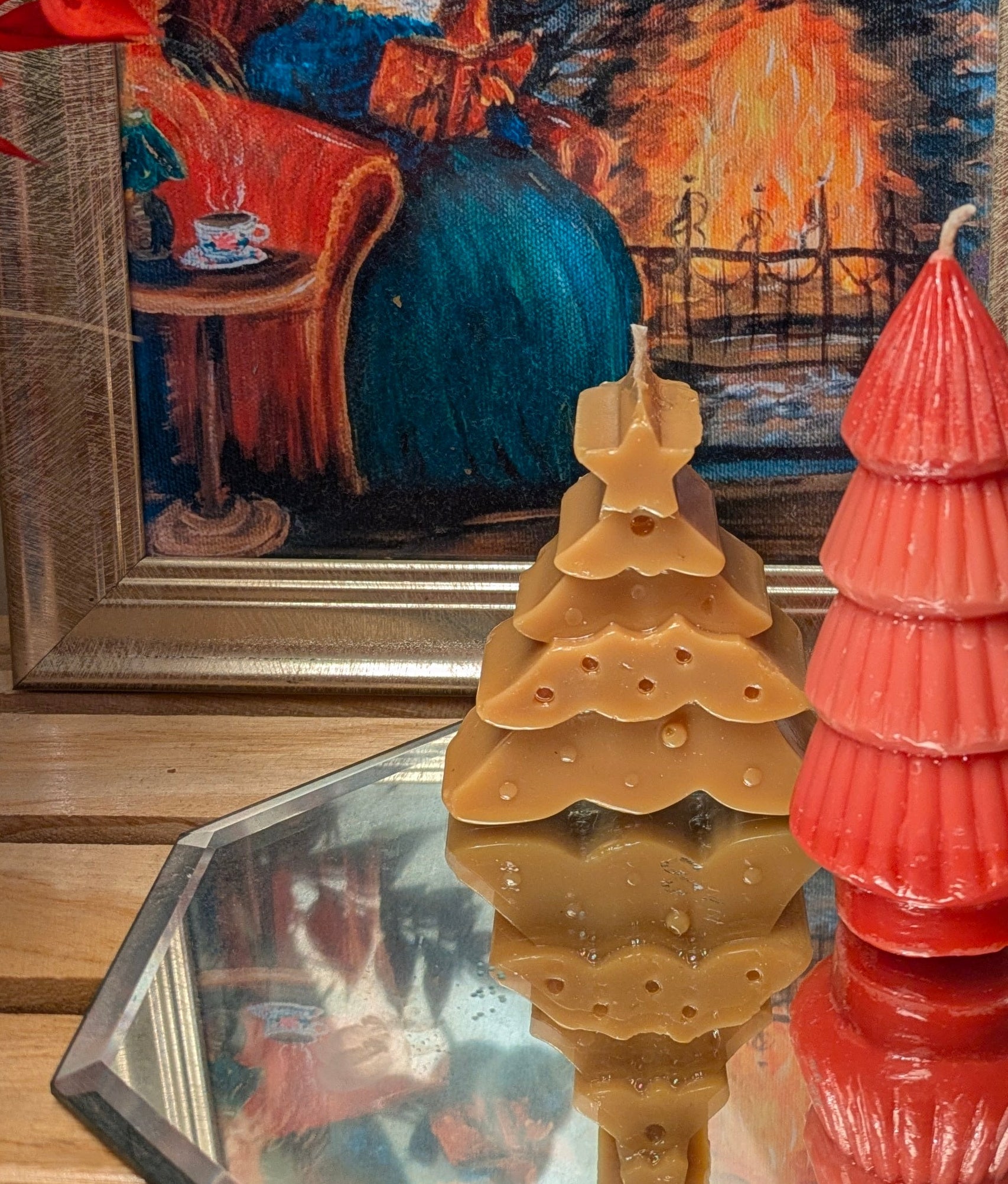 Gloss Finish Christmas Tree Candle – Brown (Trial Batch) - VitaUnlimited