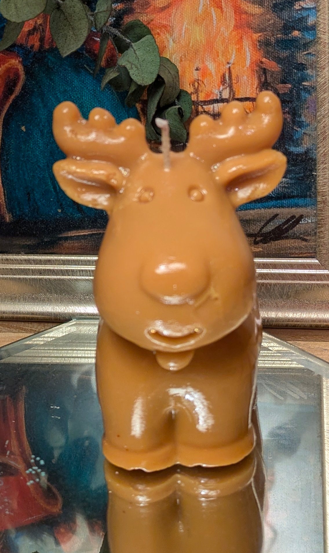 Gloss Finish Cute 3D Reindeer Candle – Brown (Trial Batch) - VitaUnlimited