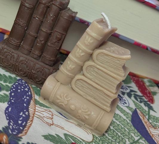 Book Stack Ornamental Candle