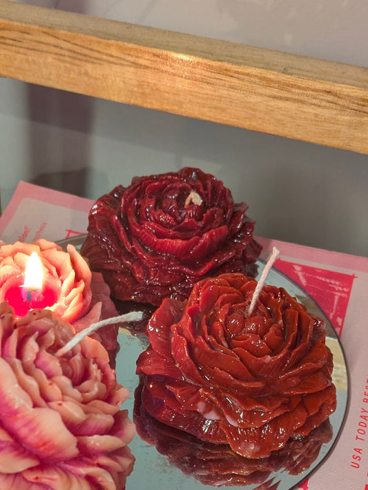 Glossed Peony Candles - Valentine's Collection - VitaUnlimited