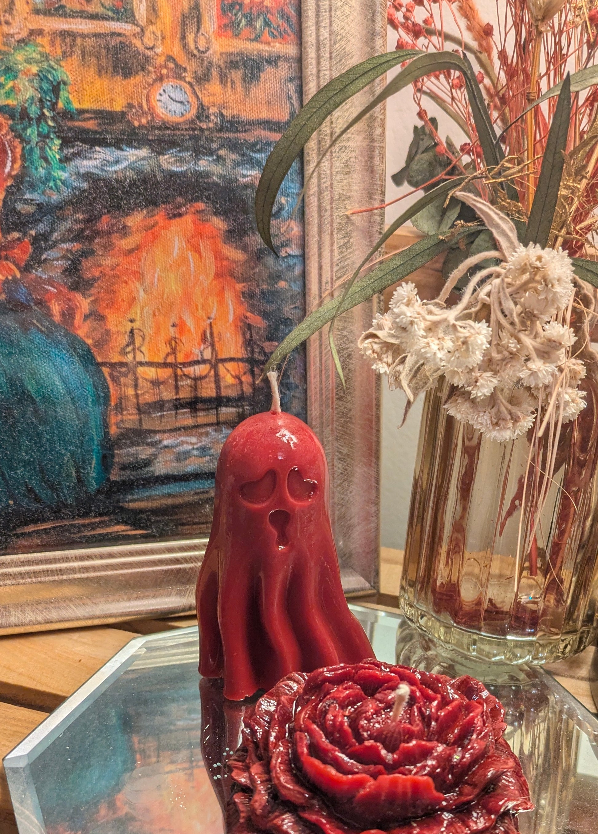 Gloss Finish Heart Eye Ghost Candle – Wine (Trial Batch) - VitaUnlimited