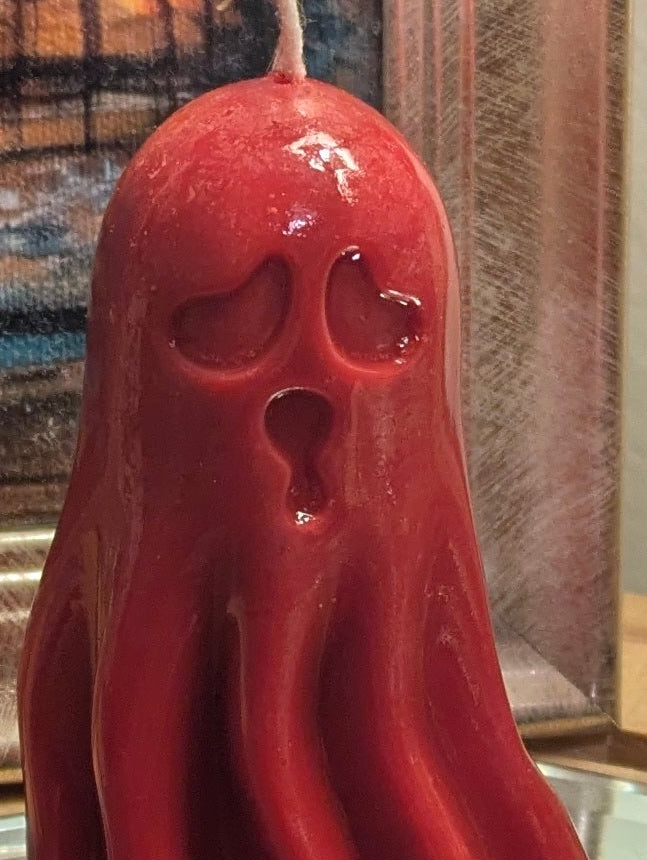Gloss Finish Heart Eye Ghost Candle – Wine (Trial Batch) - VitaUnlimited