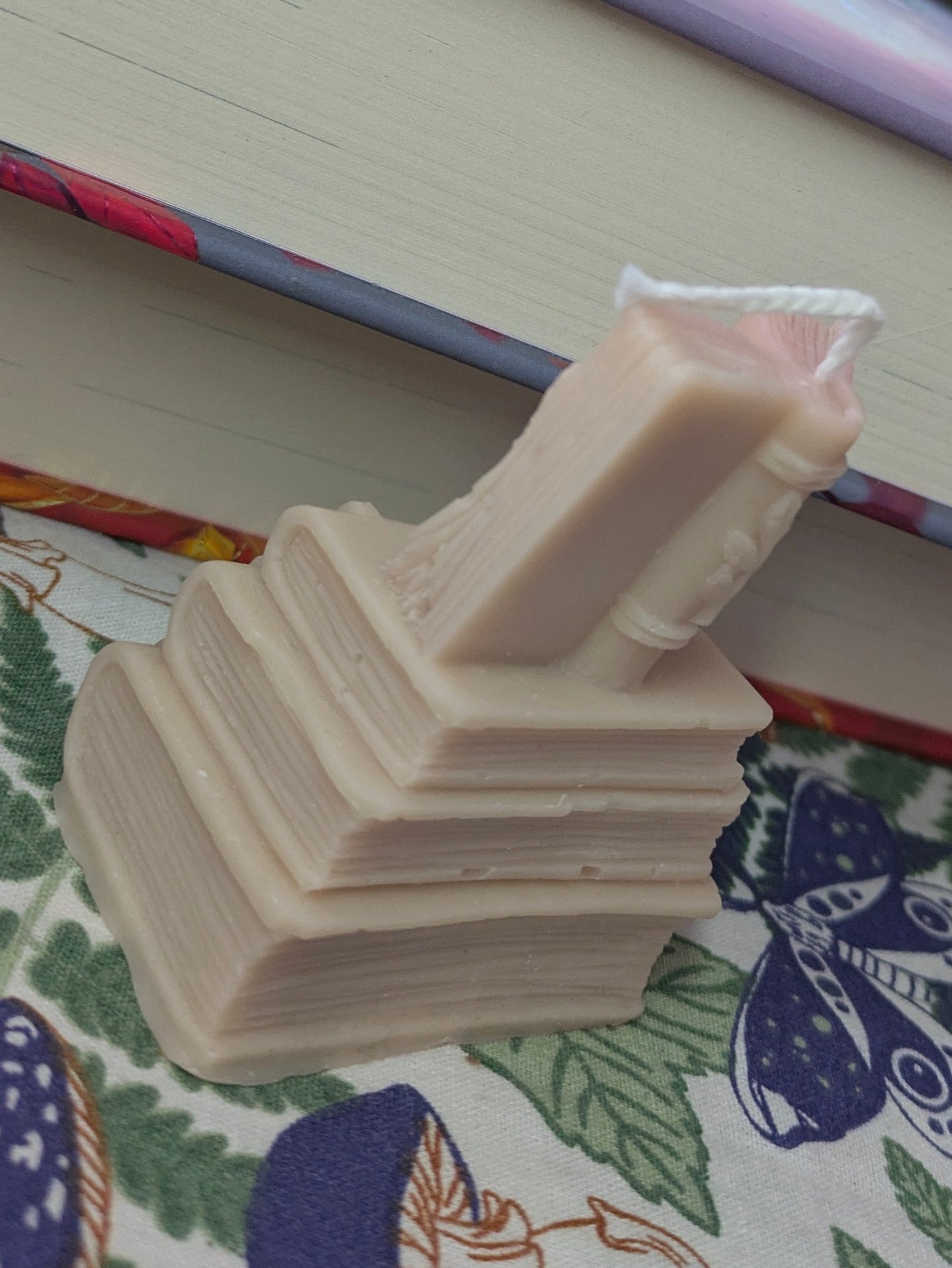 Book Stack Ornamental Candle