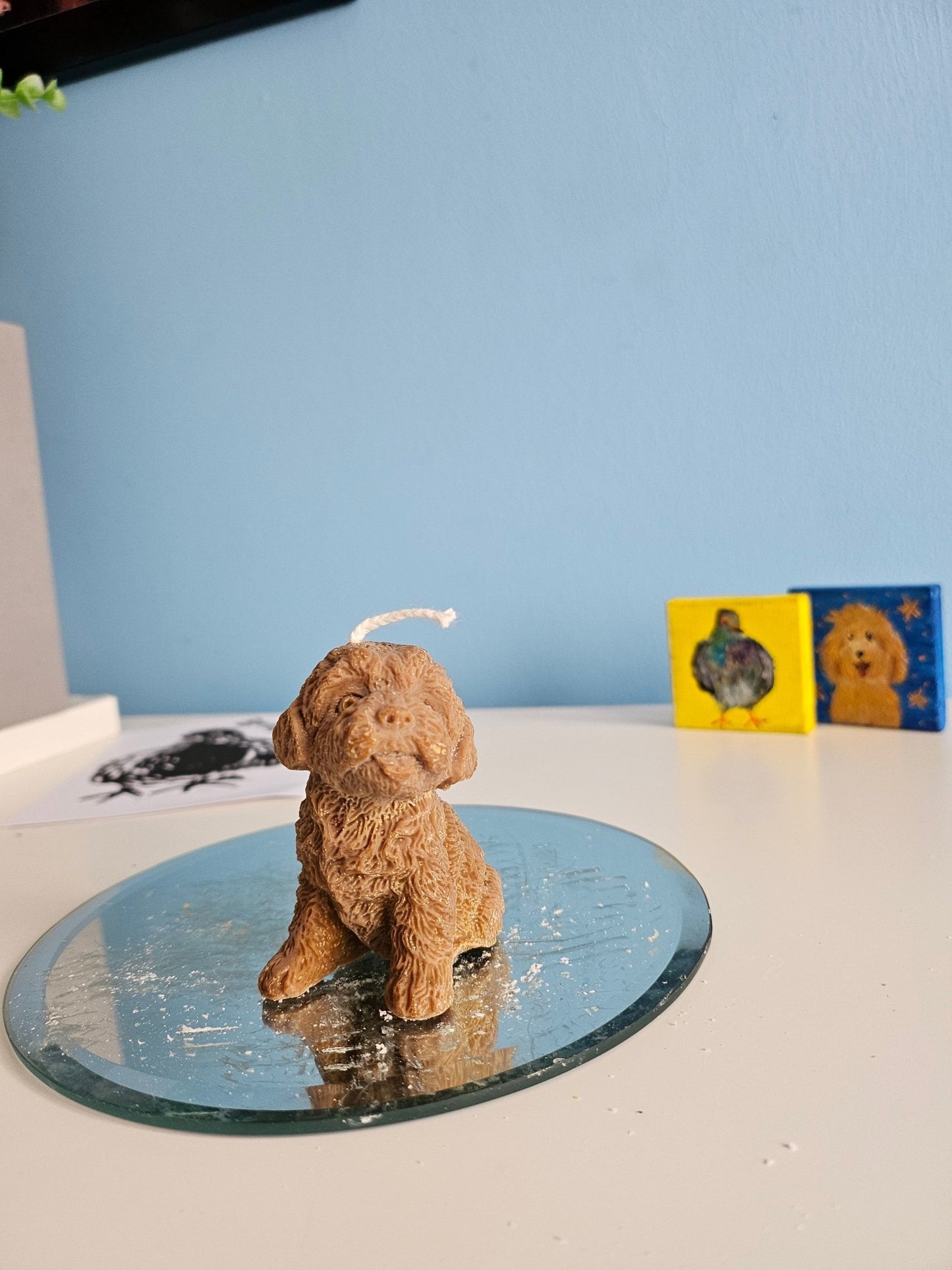 Small Cockapoo Puppy Candle - VitaUnlimited