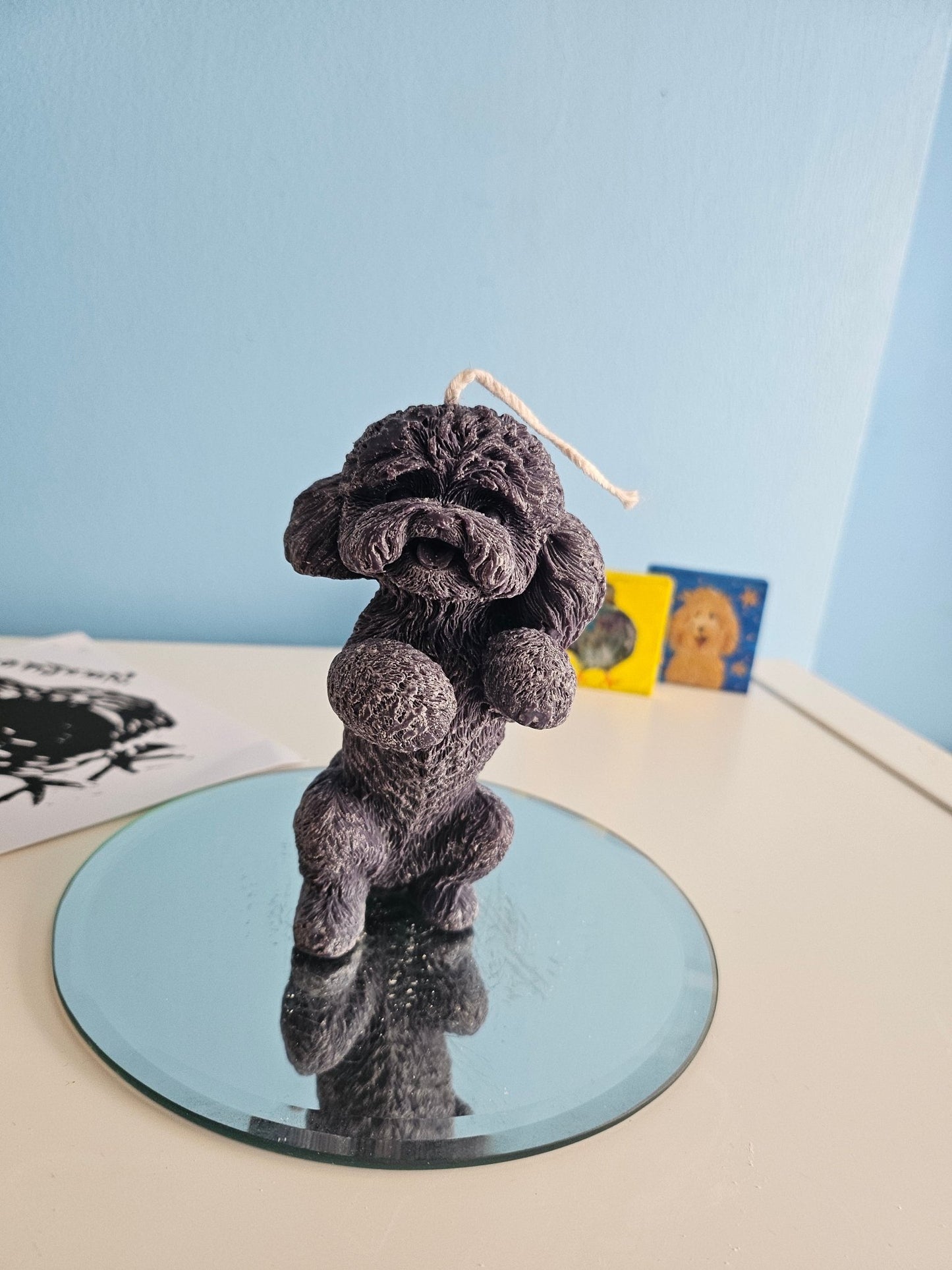 Standing Toy Poodle Candle - VitaUnlimited